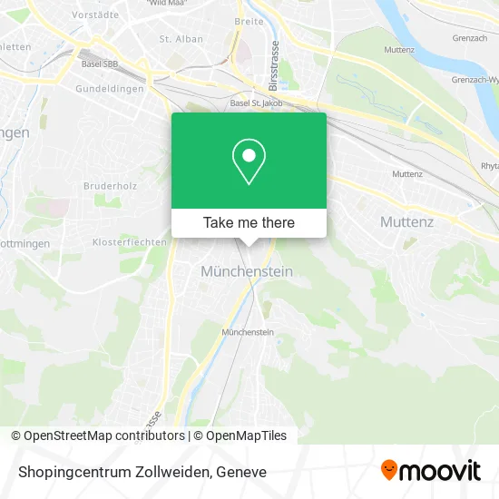 Shopingcentrum Zollweiden map