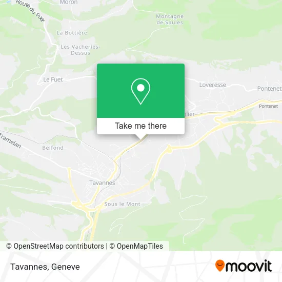 Tavannes map