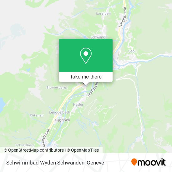 Schwimmbad Wyden Schwanden map