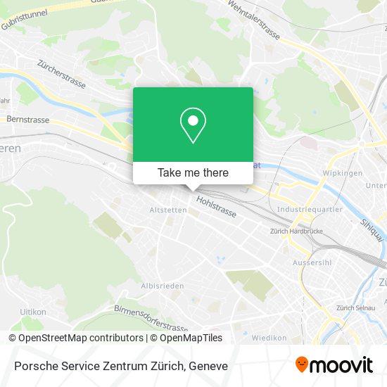 Porsche Service Zentrum Zürich map