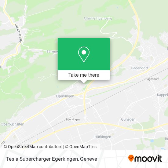 Tesla Supercharger Egerkingen map