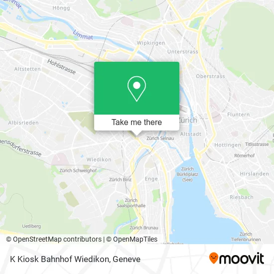 K Kiosk Bahnhof Wiedikon map