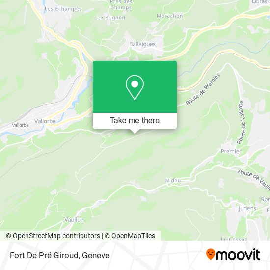 Fort De Pré Giroud map