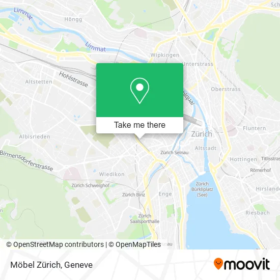Möbel Zürich map