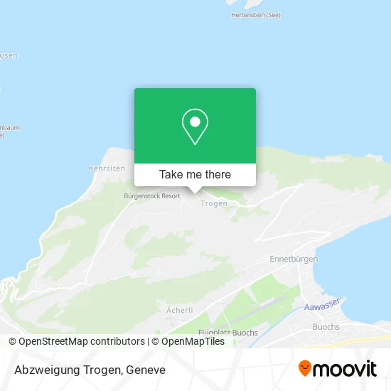 Abzweigung Trogen plan