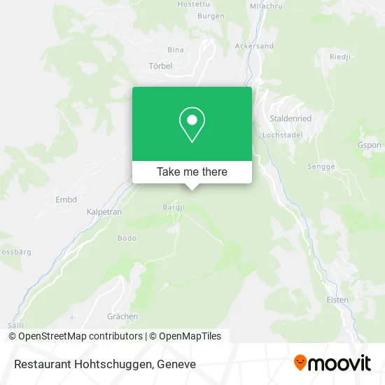 Restaurant Hohtschuggen map