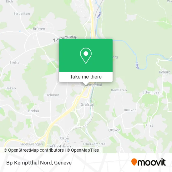 Bp Kemptthal Nord map
