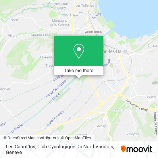 Les Cabot'Ins, Club Cynologique Du Nord Vaudois map