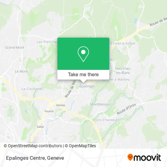 Epalinges Centre map