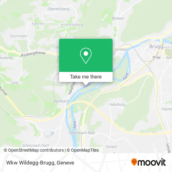 Wkw Wildegg-Brugg map