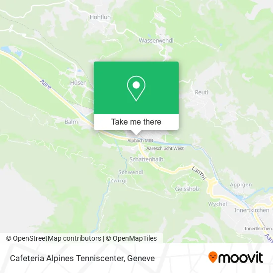 Cafeteria Alpines Tenniscenter map