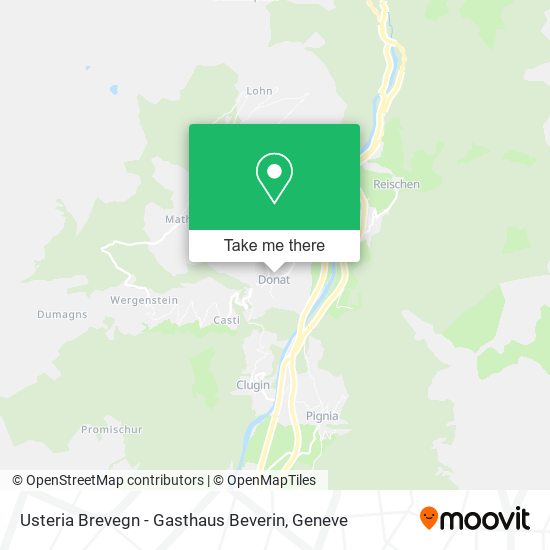 Usteria Brevegn - Gasthaus Beverin map