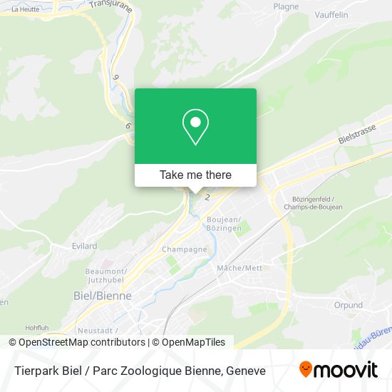 Tierpark Biel / Parc Zoologique Bienne plan