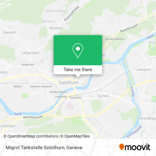 Migrol Tankstelle Solothurn map