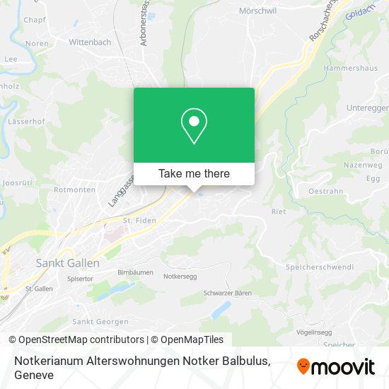 Notkerianum Alterswohnungen Notker Balbulus map