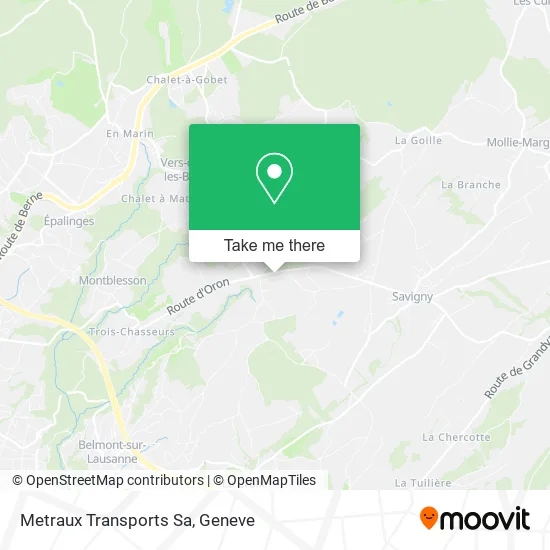 Metraux Transports Sa map