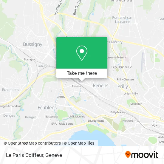 Le Paris Coiffeur map