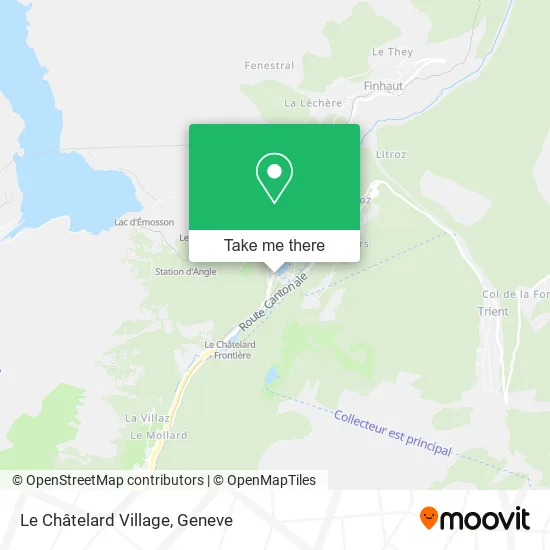 Le Châtelard Village map