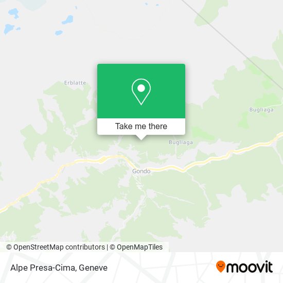 Alpe Presa-Cima map