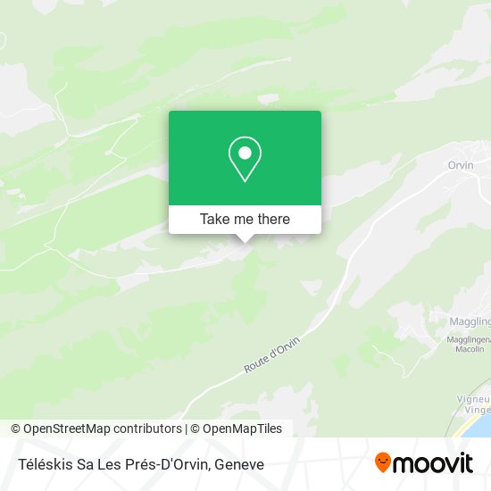 Téléskis Sa Les Prés-D'Orvin map