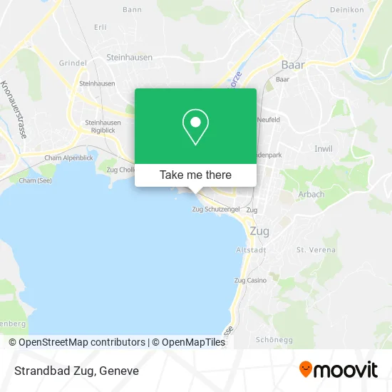 Strandbad Zug map