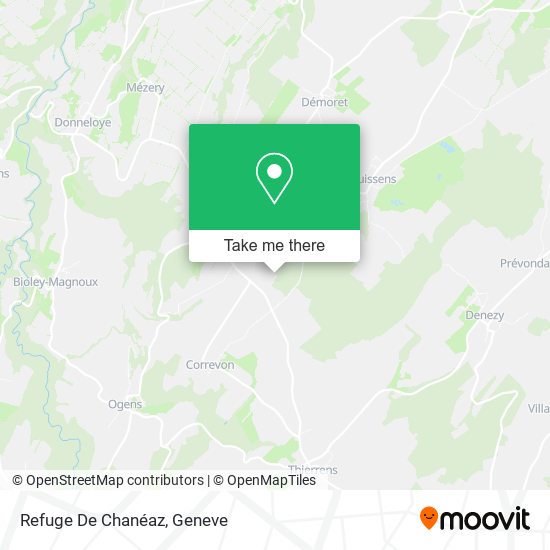 Refuge De Chanéaz map