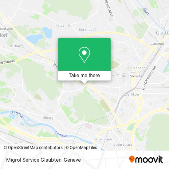 Migrol Service Glaubten map