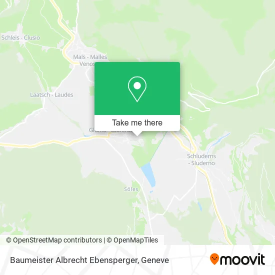 Baumeister Albrecht Ebensperger map