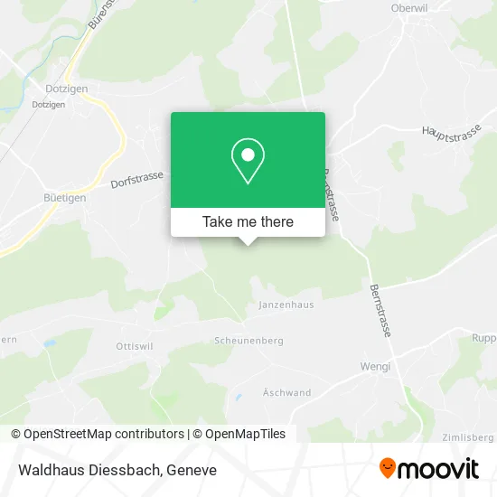 Waldhaus Diessbach map