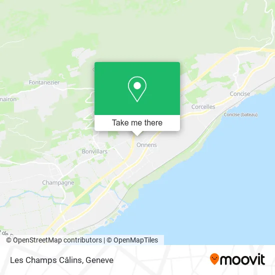 Les Champs Câlins map