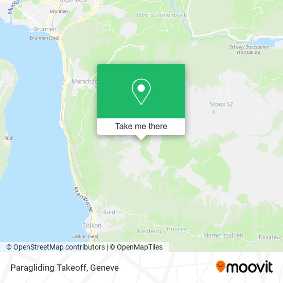 Paragliding Takeoff map