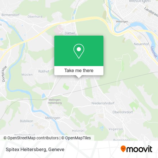 Spitex Heitersberg map