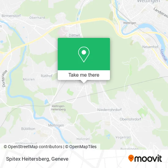 Spitex Heitersberg map