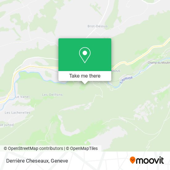 Derrière Cheseaux map