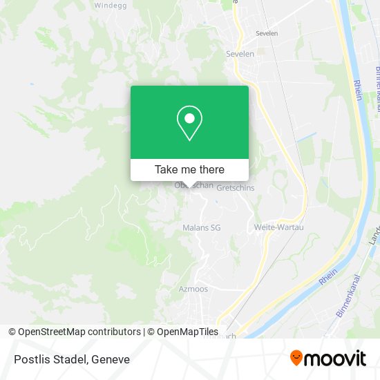 Postlis Stadel map