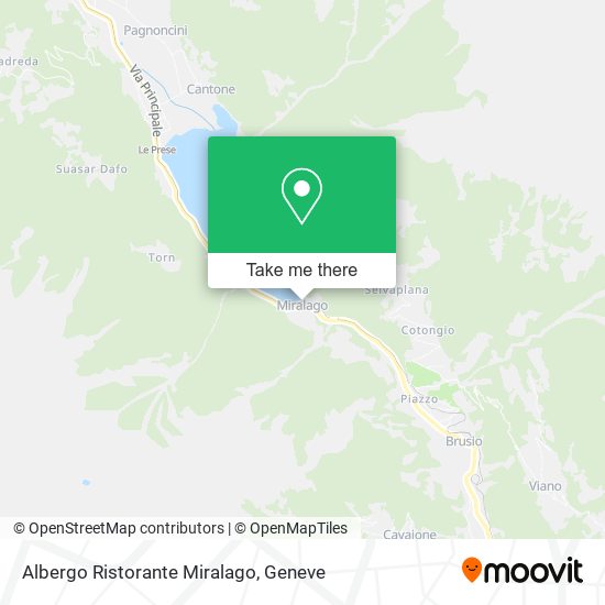 Albergo Ristorante Miralago map
