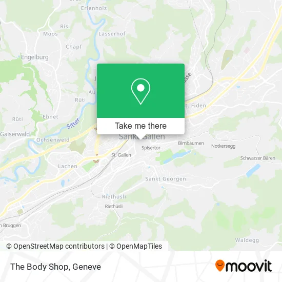 The Body Shop map