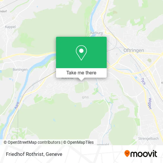 Friedhof Rothrist map