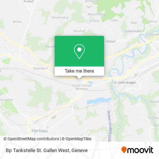 Bp Tankstelle St. Gallen West map