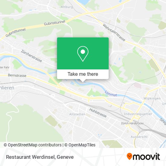 Restaurant Werdinsel map