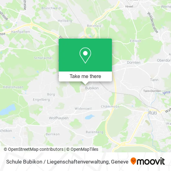 Schule Bubikon / Liegenschaftenverwaltung map