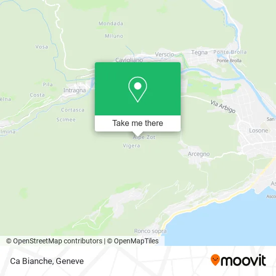 Ca Bianche map