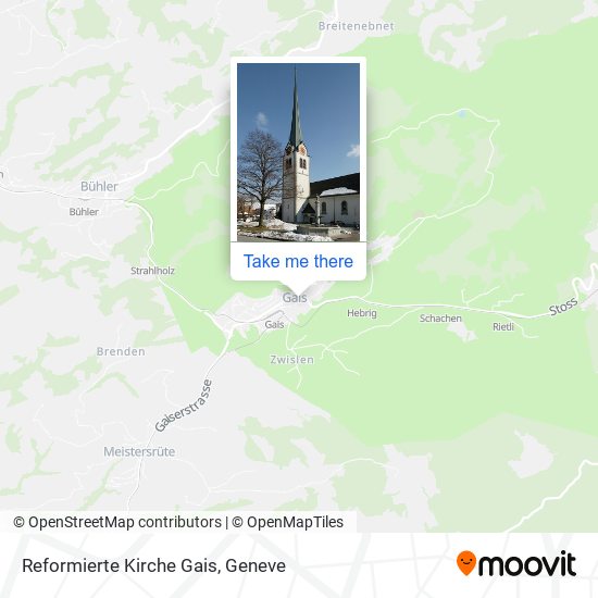 Reformierte Kirche Gais map