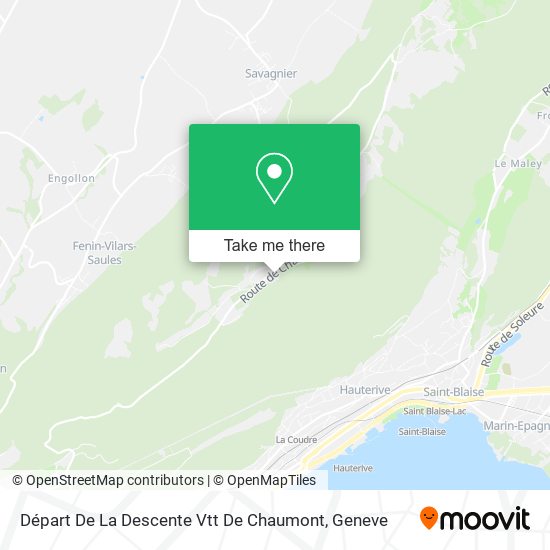 Départ De La Descente Vtt De Chaumont map