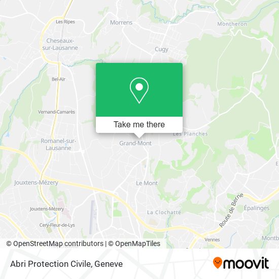 Abri Protection Civile map
