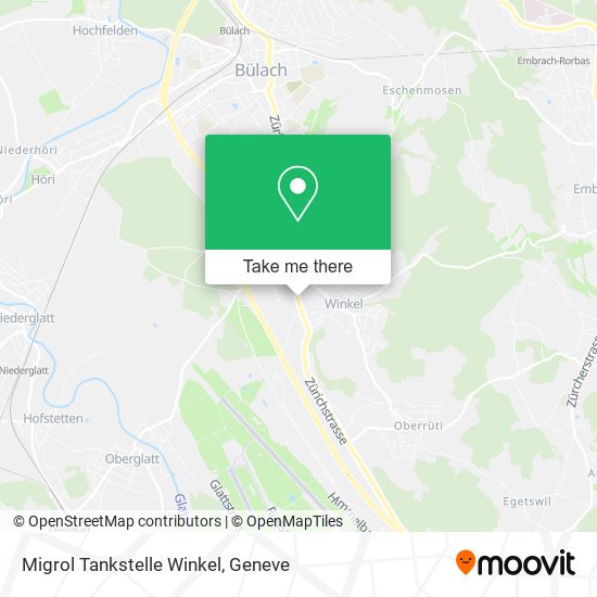 Migrol Tankstelle Winkel map