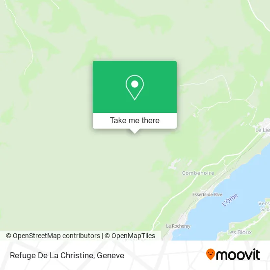 Refuge De La Christine map