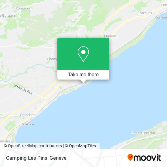 Camping Les Pins map