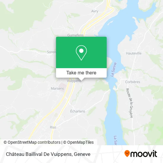 Château Baillival De Vuippens map