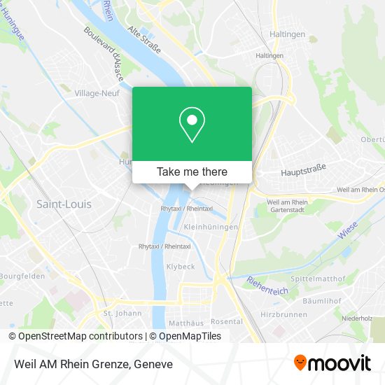 Weil AM Rhein Grenze map